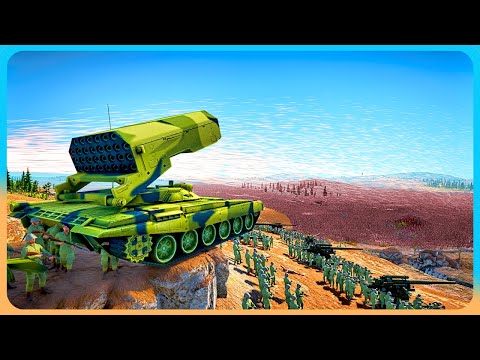 5,000,000 ZOMBIES vs FIREBASE with MLRS - Ultimate Epic Battle Simulator 2 UEBS 2