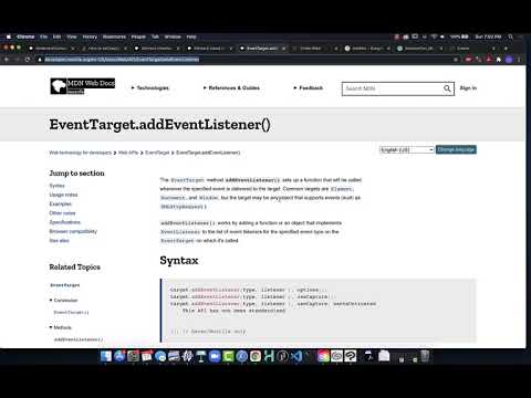 JavaScript Getting Started - AddEventListener