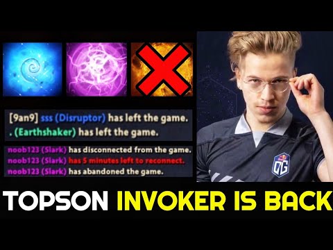 TOPSON back to his Signature Invoker & makes Enemy RAGE QUIT Dota 2