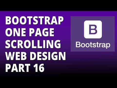 Bootstrap one page scrolling site part 16 - Twitter Bootstrap