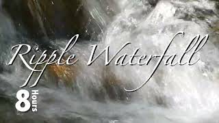 Water ripples over the rocks in this small waterfall to help you sleep, relax or meditate.