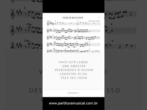 Hoje se Realizou (Teclado) Partitura católica - Sheet Music
