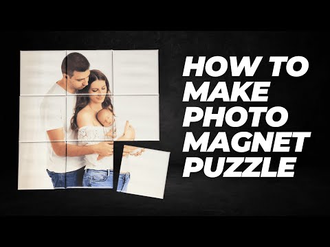 How To Make A Photo Magnet Puzzle Square Fridge Magnets | Step by Step DIY