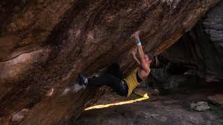 Video thumbnail of Light Saber, 8a+. Rocklands