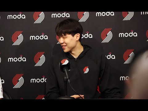 Yang Hansen Talks About His Love of Portland and the Team at 2025 Media Day | Portland Trail Blazers
