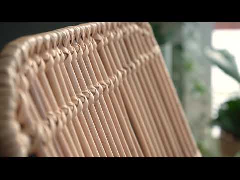 Video Uyuni - Lot de 2 chaises design en rotin et m&eacute;tal