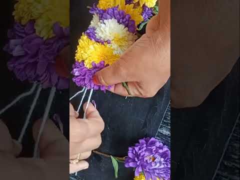 garland | flower Garland making | easy flowers Garland making | # Garland #shortvideo #intelugu