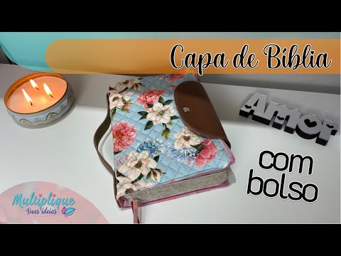 Capa de Bíblia com Bolso - COM MODELAGEM - Costura Criativa DIY