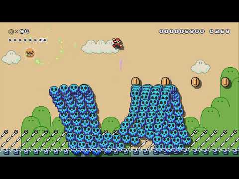 Skiing & surfing by R☆ss - Super Mario Maker 2 - No Commentary 1bu