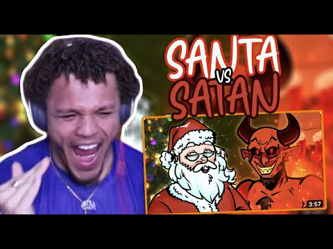 THIS GHO GHO GHOES HARDDDD..NO..?? HAHA!! SANTA VS SATAN RAP BATTLE REACTION!!!