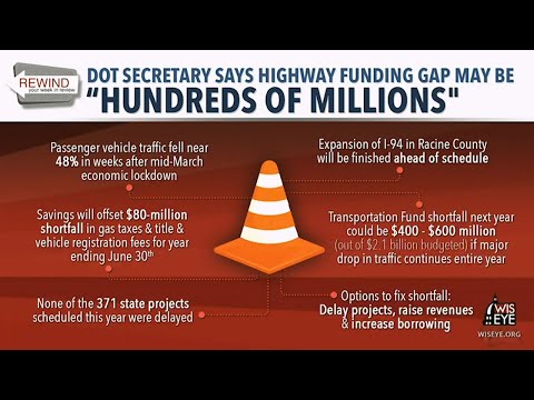 WisEye Morning Minute: DOT Secretary Says Highway Funding Gap May Be "Hundreds of Millions"