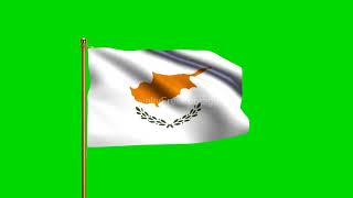 Cyprus National Flag | World Countries Flag Series | Green Screen Flag | Royalty Free Footages