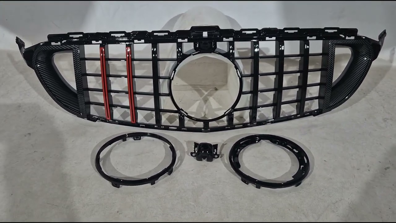 Mercedes C-klasse W205 2014–2021 Rocket frontgrill (2018+, til Avantgarde/AMG-Line/C43 AMG) Video 1