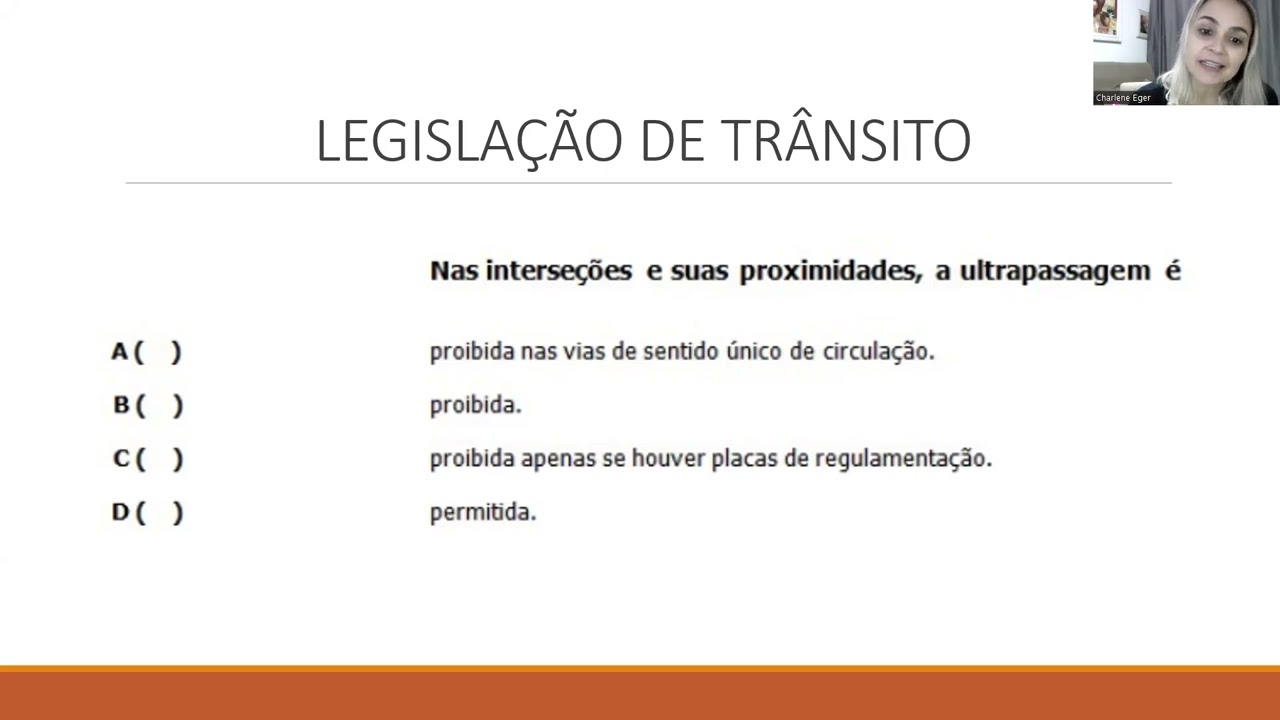 Questões de prova teórica do Detran
