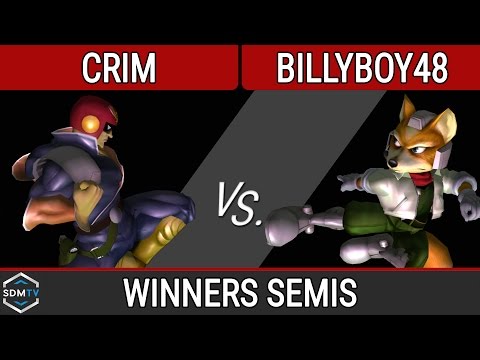 SDSU Biweekly 52 - Crim (Falco) vs. billyboy48 (Fox) - SSBM Winners Semis - Smash Melee