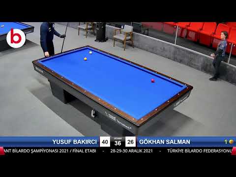 YUSUF BAKIRCI & GÖKHAN SALMAN Bilardo Maçı - 2021 ERKEKLER FİNAL ETABI-KALİFİKASYON