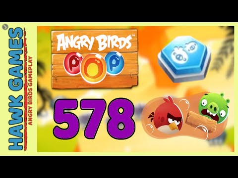 Angry Birds Stella POP Bubble Shooter Level 578 Hard - Walkthrough, No Boosters