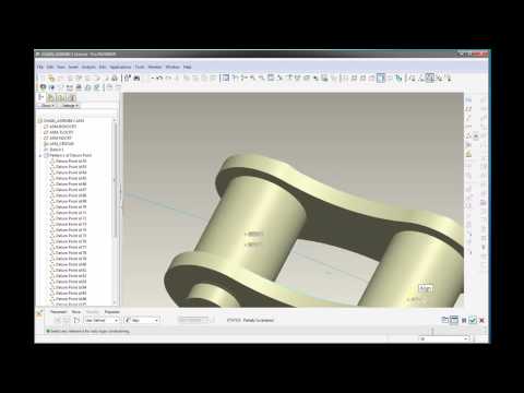 Chain model with Pro/ENGINEER