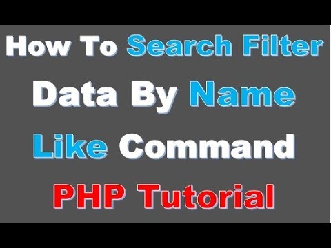 Beginner PHP Tutorial 62 How To Search by Name Using Like Query in PHP Mysql Urdu Hindi