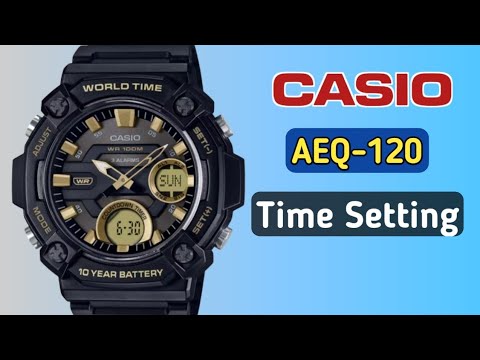 How to set time Casio AEQ-120 (5679)