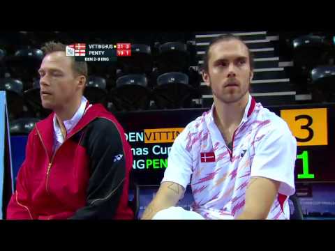 GS - DEN vs ENG - MS2 - Hans-Kristian VITTINGHUS vs Toby PENTY - 2014 Thomas Cup (F G1int)