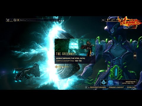 Warframe Steel Path The Greenway (Zariman) Mission Mobile Defense level 150-155