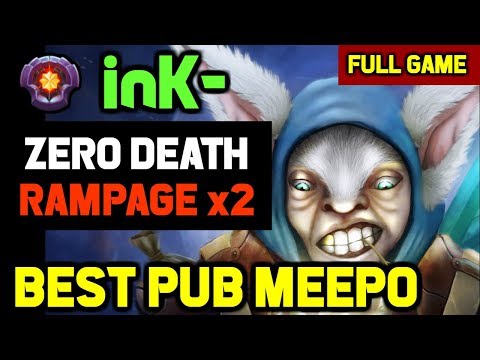 OMG! inK- 25 kills in 23 min with RAMPAGE - Best Meepo in High Ranked Pub