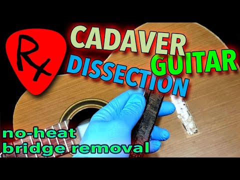 No-Heat Acoustic Guitar Bridge Removal Experiment on a Cadaver Guitar