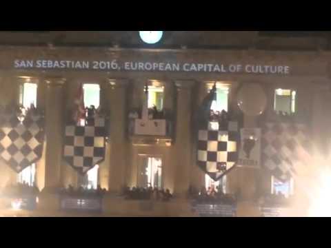 Europako ereserkiari txistuak Donostian