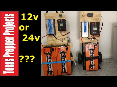 24v 5.1kw battery solar generator system.  #diy #solar #prepper Texas Prepper Projects