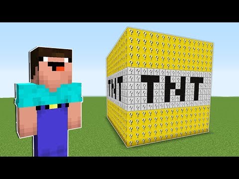 НУБ ПРОТИВ ТНТ ИЗ ЛАКИ БЛОКОВ В МАЙНКРАФТ ! НУБИК ПРОТИВ ТРОЛЛИНГ ЛОВУШКА MINECRAFT