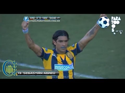Gol de Abreu. Argentinos 0 Central 1. Fecha 19. Torneo Inicial 2013. Fútbol Para Todos