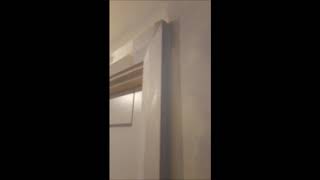How to caulk around new door frames.