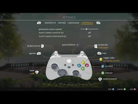 Lake - Default Setting Options: Gameplay, Sound, Language and Controller Layout Xbox Series X