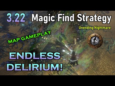 3.22 Magic Find Strategy - Map Gameplay 💰 Unending Hunger: ALWAYS run 8-modded Delirious maps!