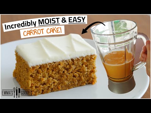 The Easiest CARROT CAKE RECIPE using a Blender!