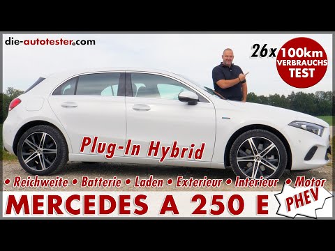 MERCEDES A 250 e Langstrecke im A-Klasse Plug-In Hybrid 26 x 100 km Verbrauch Test Reichweite Review