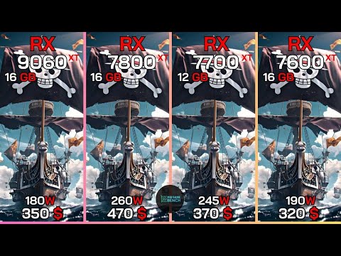 RX 9060 XT vs RX 7800 XT vs RX 7700 XT vs RX 7600 XT | 15 GAMES TESTED !