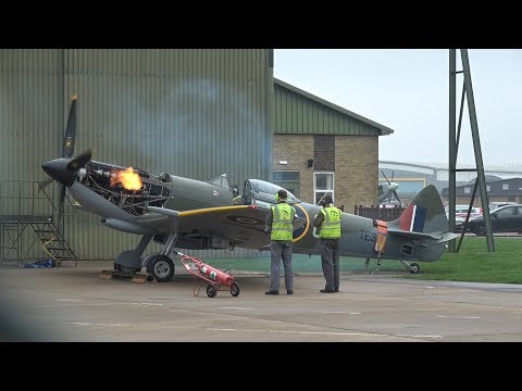 BBMF Spitfire Mark XVI TE311 Engine Test 13th April 2018