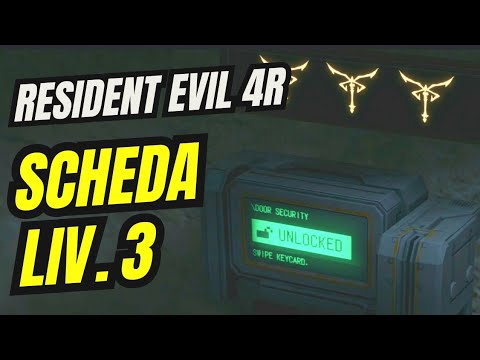 SCHEDA MAGNETICA LIVELLO 3 - COME ENIGMA PUZZLE CHIAVE SERRATURA - RESIDENT EVIL 4 REMAKE GUIDA ITA
