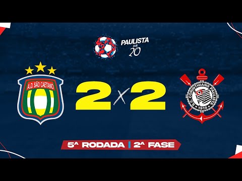 Melhores Momentos de São Caetano 2 x 2 Corinthians -  Rodada 5 - 2ª Fase - Paulista Sub-20 - 2021