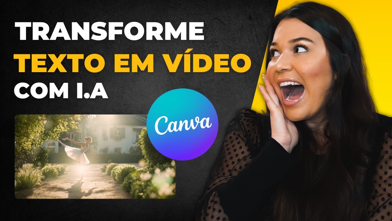 Como transformar TEXTO EM VÍDEO no CANVA com Inteligência Artificial 😱 [2024]