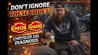 What caused a P0128 and P0430 code on a Chrysler/Dodge/Jeep 3.6L