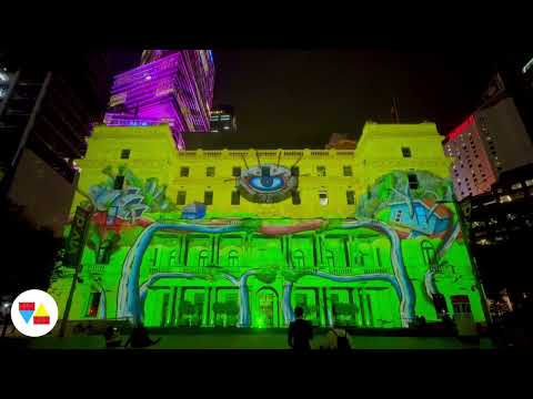 Vivid Sydney 2024 • Gumscape With Road and Creatures 【4K video】