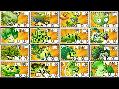 PvZ 2 Gameplay - All Super Green Plants Challenge - Which Plant's Best ？- Plant Vs Plant