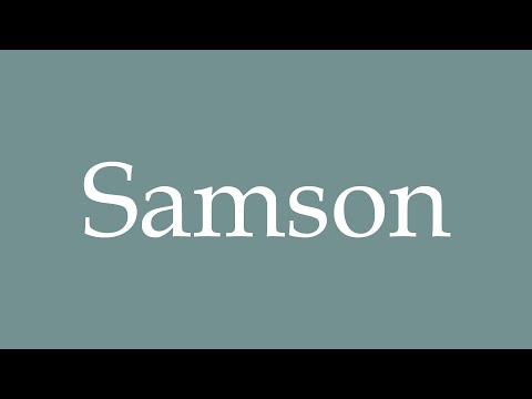 How to Pronounce ''Samson'' Correctly in French