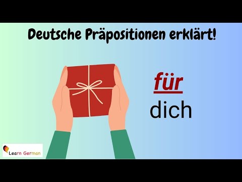 German Preposition FÜR explained in detail (10) - with examples | FÜR mit Erklärung | A1 - B1