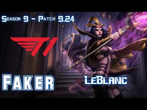 T1 Faker LEBLANC vs LISSANDRA Mid - Patch 9.24 KR Ranked