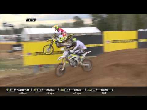 Max Anstie passes Jeremy Seewer MXGP of Latvia MX2 Race 2 - 2016