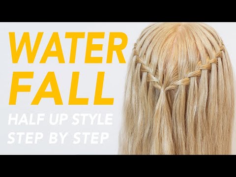 How To Waterfall Braid Step by Step For Beginners [CC]...
